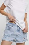 Джинсові шорти Medicine жіночі однотонні висока посадка колір блакитний (3309461)