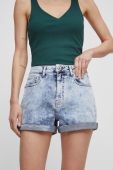 Джинсові шорти Medicine жіночі однотонні висока посадка колір блакитний (3324263)