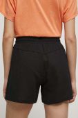 Бавовняні шорти Medicine колір чорний однотонні середня посадка