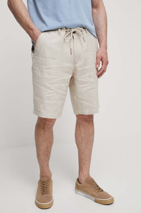 Лляні шорти Medicine колір бежевий (3314706)