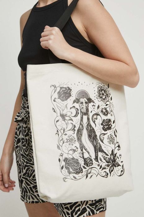 Бавовняна сумка Medicine колір бежевий (3319235)