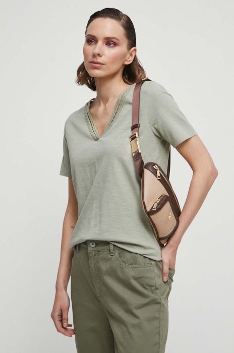 Бавовняна футболка Medicine жіноча колір зелений (3315762)