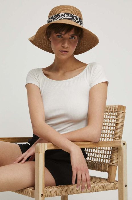 Футболка Medicine жіноча колір бежевий оголене плече