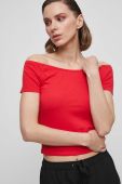 Футболка Medicine жіноча колір червоний оголене плече