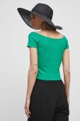 Футболка Medicine жіноча колір зелений оголене плече (3341176)