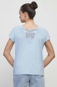 Бавовняна футболка Medicine жіноча колір блакитний (3286836)