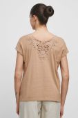 Бавовняна футболка Medicine жіноча колір бежевий (3286846)