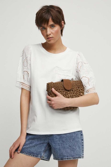 Бавовняна футболка Medicine жіноча колір білий (3341796)