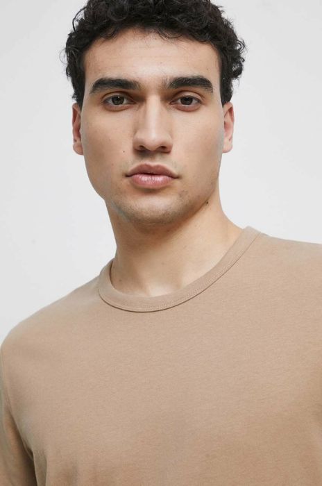 Бавовняна футболка Medicine колір бежевий однотонний (3016362)