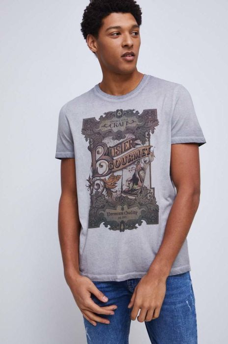 Бавовняна футболка Medicine колір сірий з принтом (2894420)