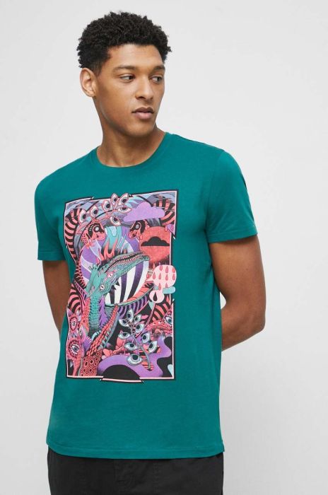 Бавовняна футболка Medicine чоловічий колір зелений з принтом (3048335)