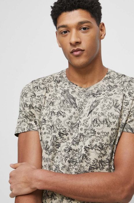 Бавовняна футболка Medicine колір бежевий візерунок (3108164)