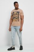 Бавовняна футболка Medicine колір коричневий з принтом (3177827)