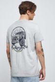 Бавовняна футболка Medicine колір сірий з принтом (3210167)