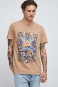 Бавовняна футболка Medicine чоловічий колір коричневий з принтом (3210172)