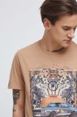 Бавовняна футболка Medicine чоловічий колір коричневий з принтом (3210172)