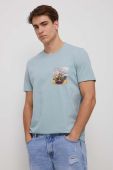 Бавовняна футболка Medicine чоловічий колір бірюзовий з принтом (3239782)
