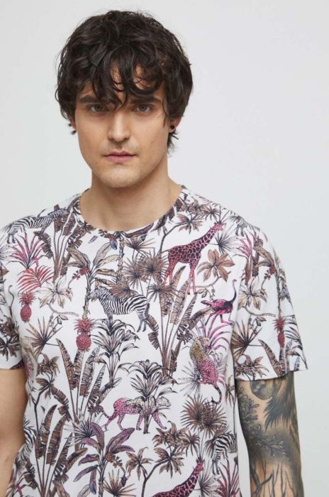 Бавовняна футболка Medicine чоловічий колір білий візерунок (3256210)