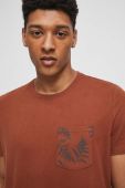 Бавовняна футболка Medicine чоловічий колір коричневий