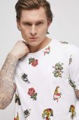 Бавовняна футболка Medicine колір білий візерунок (3319323)