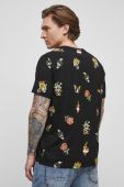 Бавовняна футболка Medicine колір чорний візерунок (3319318)