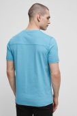 Бавовняна футболка Medicine чоловічий колір бірюзовий однотонний