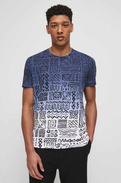 Бавовняна футболка Medicine чоловічий колір синій візерунок (3302352)