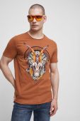 Бавовняна футболка Medicine чоловічий колір коричневий з принтом (3324152)