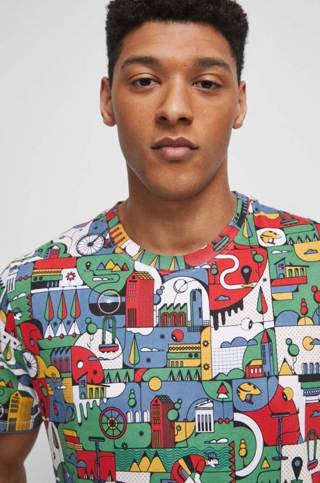 Бавовняна футболка Medicine візерунок колір барвистий (3326835)