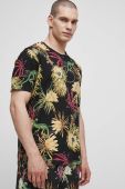 Бавовняна футболка Medicine колір чорний візерунок (3341256)