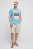 Бавовняна футболка Medicine колір бірюзовий з принтом (3326925)