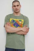 Бавовняна футболка Medicine x Maria Prymachenko колір зелений з принтом (3350803)