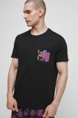 Бавовняна футболка Medicine x Maria Prymachenko колір чорний з принтом