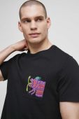 Бавовняна футболка Medicine x Maria Prymachenko колір чорний з принтом