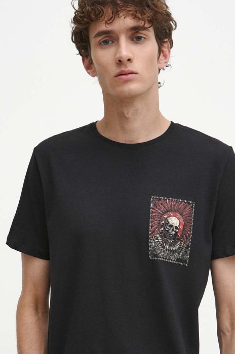 Бавовняна футболка Medicine чоловічий колір чорний з принтом (3675413)