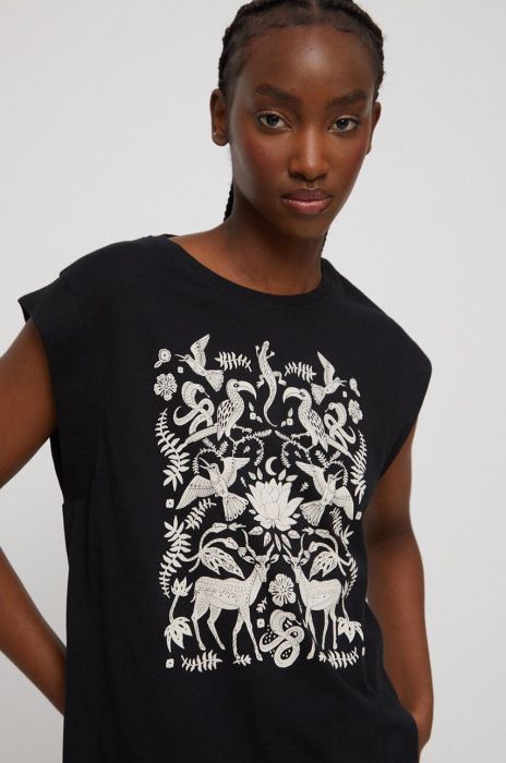 Бавовняна футболка Medicine жіноча колір чорний (3236364)