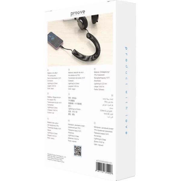 Кабель Proove Steel Spring Lightning to 3.5mm 1m (ACSS00005101) фото 3