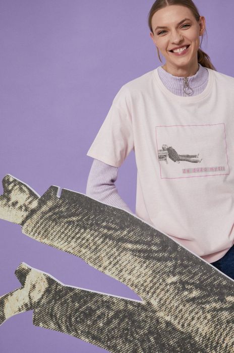 Medicine - Бавовняна футболка Wis?awa Szymborska колір рожевий (1834147)