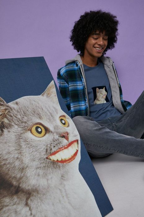 Medicine - Бавовняна футболка Wis?awa Szymborska колір блакитний (1834187)