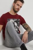 Medicine - Бавовняна футболка Witcher колір бордо (1963128)