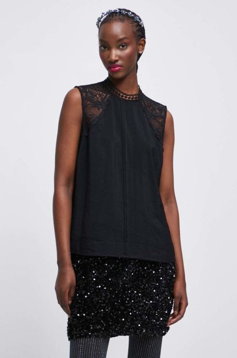 Блузка Medicine жіноча колір чорний однотонна (2860232)