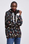 Кофта Medicine жіноча колір чорний з капюшоном візерунок