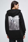 Кофта Medicine жіноча колір чорний з капюшоном з принтом (2938457)