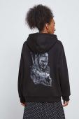Кофта Medicine жіноча колір чорний з капюшоном з принтом (2938644)