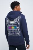 Бавовняна кофта Medicine чоловіча колір синій з принтом