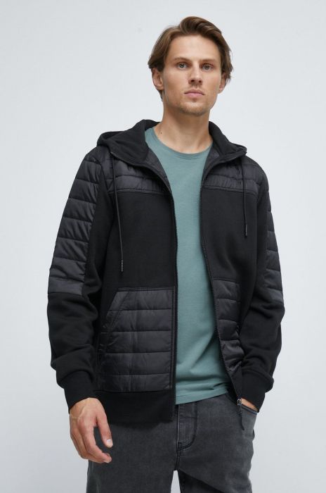 Кофта Medicine чоловіча колір чорний однотонна (2649246)