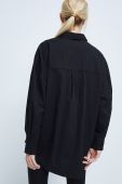 Сорочка Medicine жіноча колір чорний relaxed класичний комір (2722167)