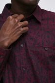 Бавовняна сорочка Medicine чоловіча колір бордовий regular класичний комір (2860150)