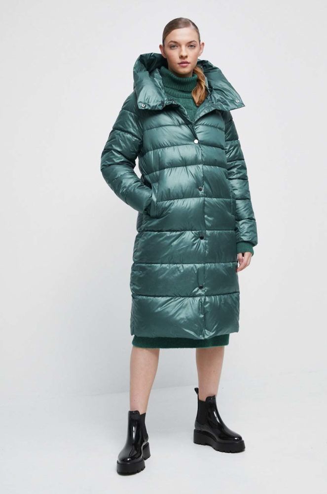Пальто Medicine жіноче колір зелений зимове (2778140)