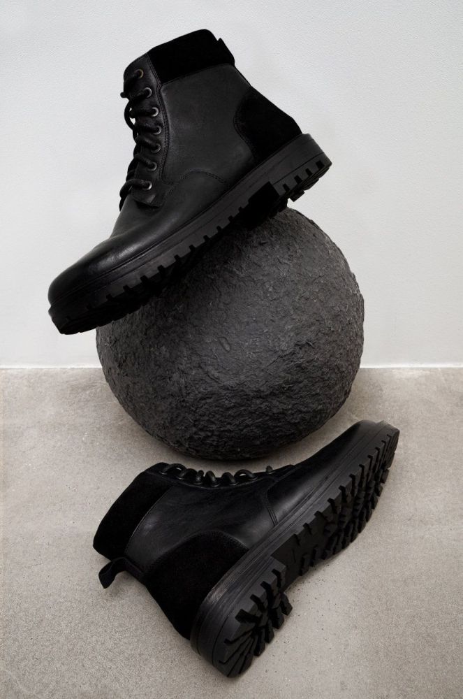 Шкіряні черевики Medicine чоловічі колір чорний (2864305)